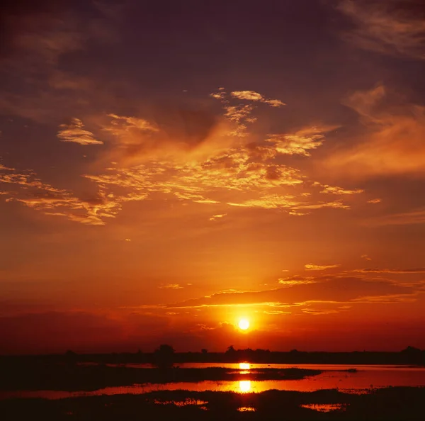 Okavango vedere la râu — Fotografie, imagine de stoc