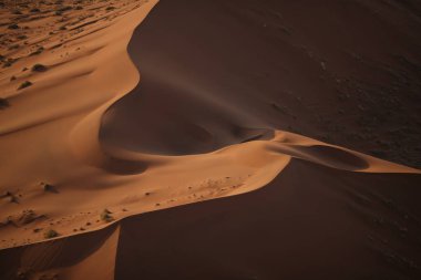 günbatımı üzerinde güzel çöl kumulları