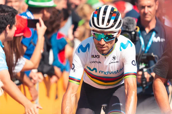 San Vicente Barquera Espanha Setembro 2019 Alejandro Valverde Ciclista Equipe — Fotografia de Stock