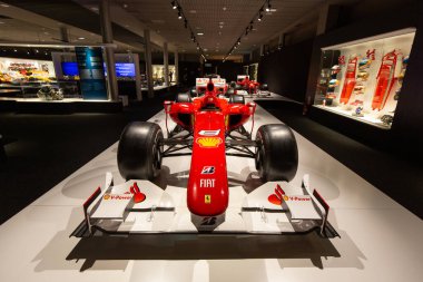 Fernando Alonso Müzesi, Llaneras, İspanya - 18 Nisan 2019. Fernando Alonso 2010 sezonunda Ferrari F10 ile Formula 1 'de ikinci oldu.