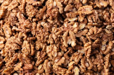 Yukarıdan izlenen kırık fındık seti