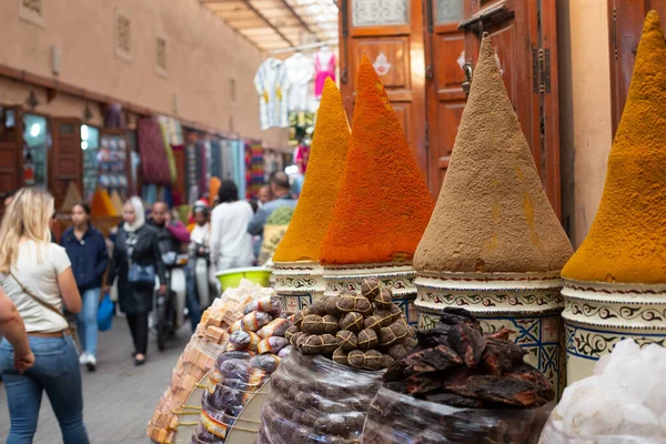 Marrakech Morocco November 2019 One Typical Spice Shops Located City — Stock Photo, Image
