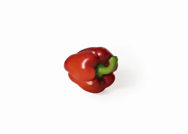 One red bell pepper isolated on a white background. — Stock Photo, Image