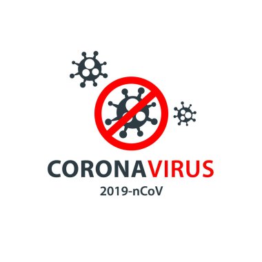 Koronavirüsü imzalayın. Koronavirüsü durdurun. Coronavirüs salgını.