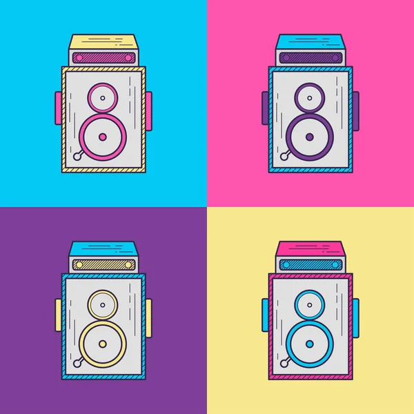 Cámara Vintage Con Estilo 90S — Vector de stock