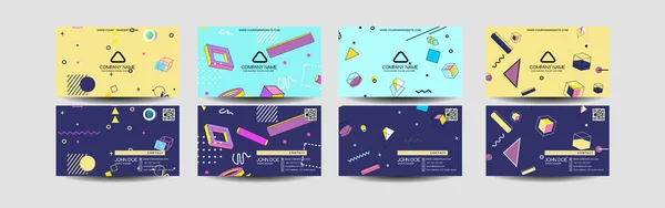 Memphis stilli iş kartı seti