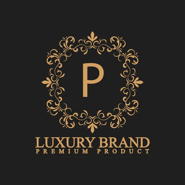 Vipブランド ファッション ホテル 不動産 プレミアムブランドアイデンティティのための装飾と華やかなデザインの高級ロゴ — ストックベクタ