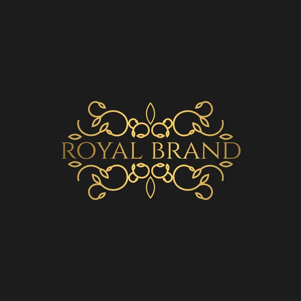 Logo Luxe Avec Couleur Dorée Marque Royale Pour Entreprise Luxe — Image vectorielle