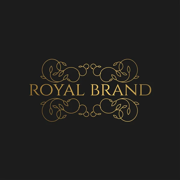 Logo Luxe Avec Couleur Dorée Marque Royale Pour Entreprise Luxe — Image vectorielle