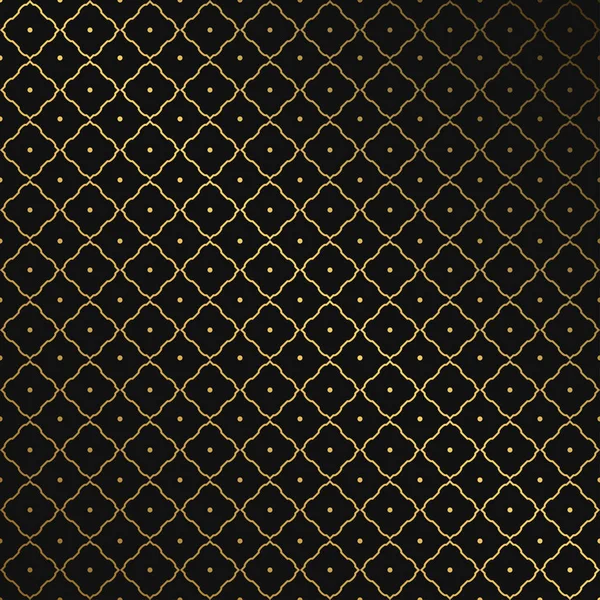 Sömlös Gyllene Geometriska Mönster Mörk Bakgrund Kunglig Symbol Vektorillustration Elegant — Stock vektor