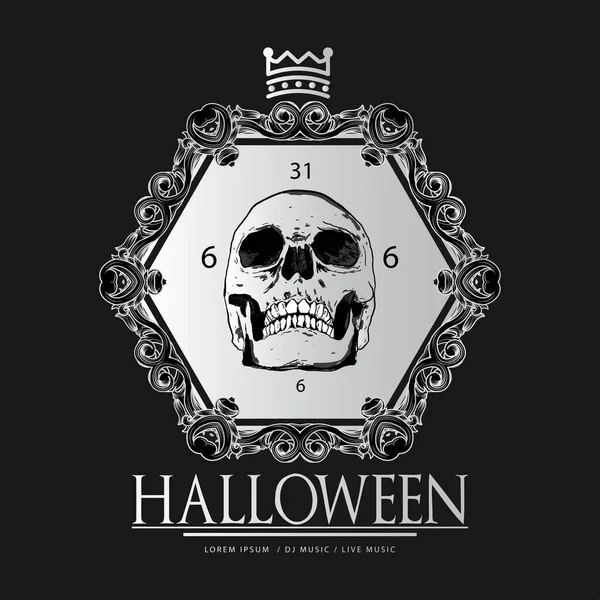 Vector Gelukkig Halloween Luxe Vintage Badges Emblemen Labels Halloween Feest — Stockvector