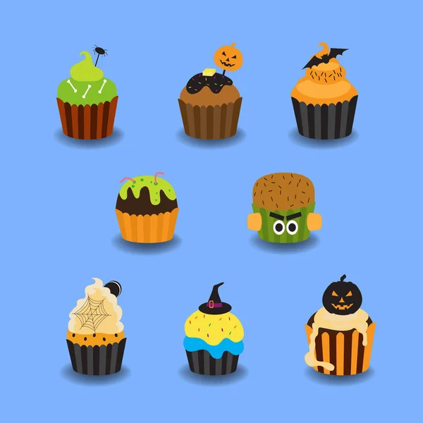 Gâteaux Gâteries Halloween Vecteur — Image vectorielle