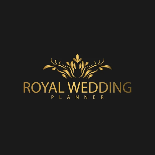 Logo Luxus Arany Színű Royal Márka Luxus Vállalati — Stock Vector