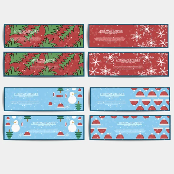Merry Christmas Banner Festive Header Design Your Site — Stock Vector