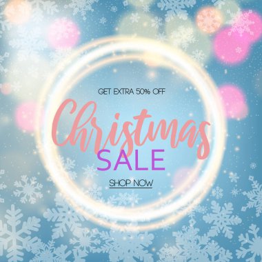 Işık Işıltılı ve Geçmişli Mutlu Noeller Tasarımı. Noel geçmişin için yaratıcı tasarım. vektör illüstrasyonu