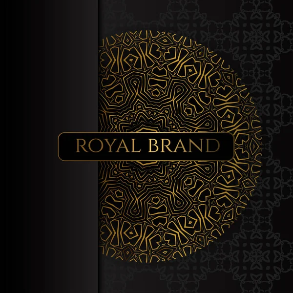 Luxury Background Gold Color Templates Design Element Ornament Label Logo — Stock Vector