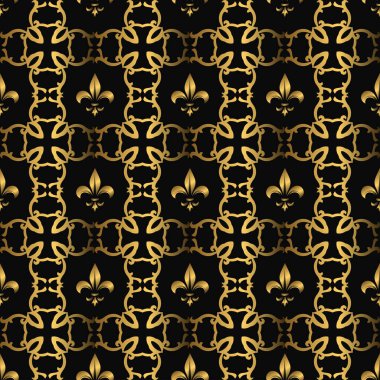 Altın Renkli Lüks Arkaplan. Tasarım elementi süslemesi, etiket, logo şablonları. Süs Arkaplanda Altın Lüks Çiçeklerle Yapıldı