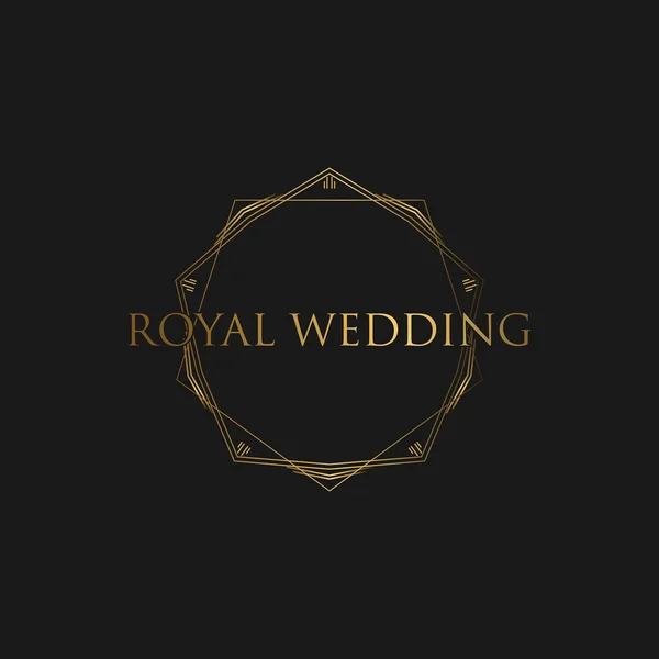 Logotyp Lyx Med Gyllene Färg Royal Varumärke För Lyxiga Företag — Stock vektor
