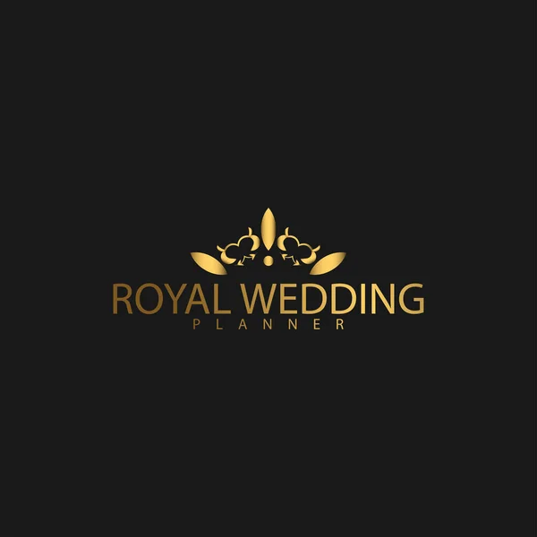 Logo Luxe Avec Couleur Dorée Marque Royale Pour Entreprise Luxe — Image vectorielle