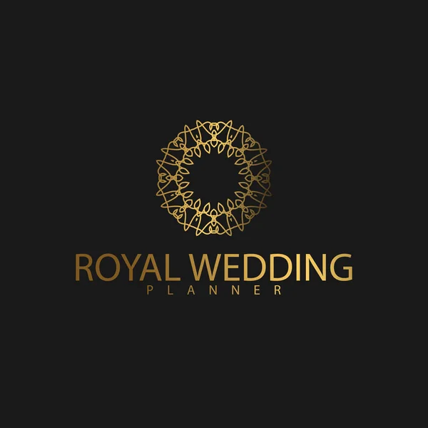 Logo Premium Luxus Zlatou Barvou Royal Brand Luxurious Corporate — Stockový vektor