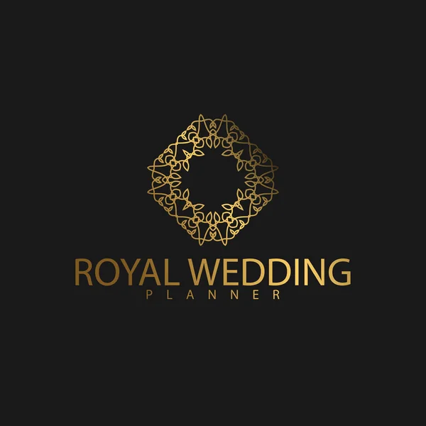 Logo Premium Luxury Mit Goldener Farbe Königliche Marke Für Luxuriöse — Stockvektor