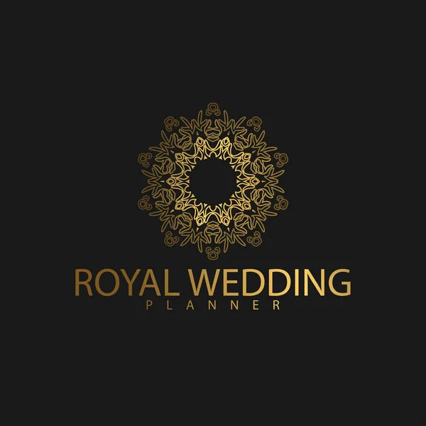 Logo Premium Luxury Avec Couleur Dorée Marque Royale Pour Entreprise — Image vectorielle