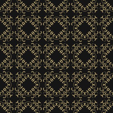 Karanlık bir arka planda kusursuz bir altın mahsulü. Heraldik sembol. Vektör İllüstrasyonu.