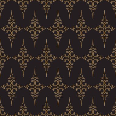 Karanlık bir arka planda kusursuz bir altın mahsulü. Heraldik sembol. Vektör İllüstrasyonu.