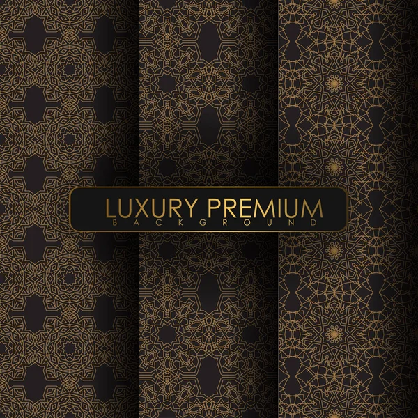 Bir dizi kusursuz sanat deco dekoltesi. Kusursuz lüks ve zarif vektör setiyle klasik geometrik arka plan. - vektör