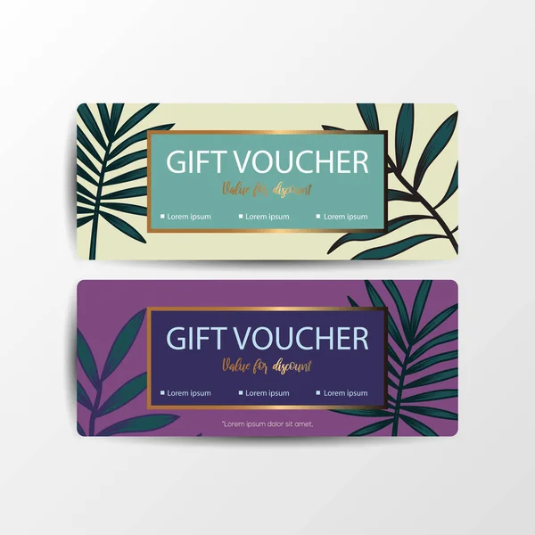 Vektör illüstrasyon hediye çeki şablonu ve çiçek arkaplan vektörlü satış indirimi.