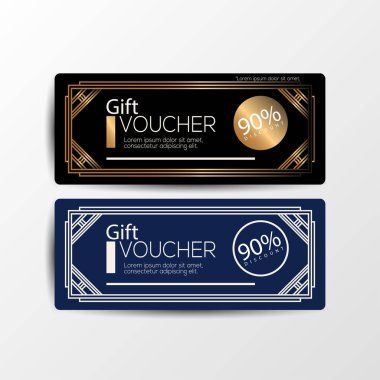 Vektör illüstrasyon hediye çeki şablonu ve tanıtım indirimi - vektör