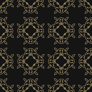 Karanlık bir arka planda kusursuz bir altın mahsulü. Heraldik sembol. Vektör İllüstrasyonu.