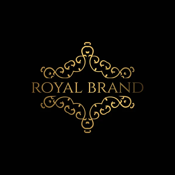 Logo Premium Luxury Avec Couleur Dorée Marque Royale Pour Concept — Image vectorielle