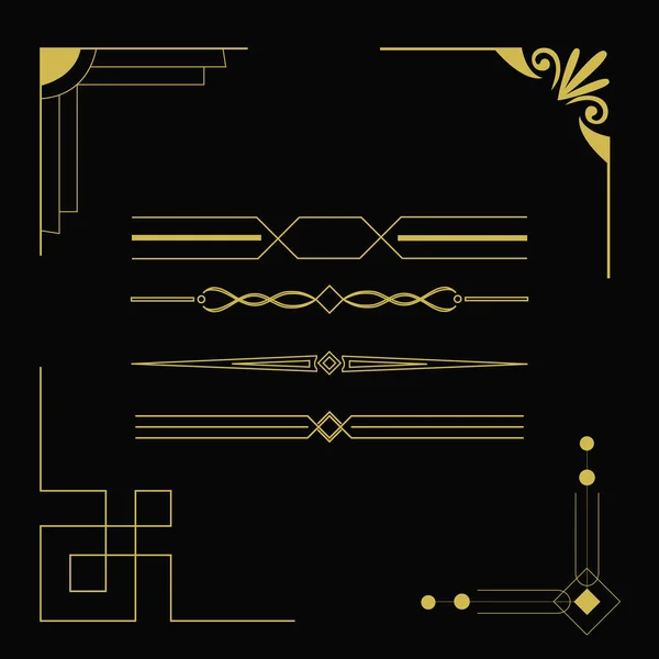 Altın Sınır Lüks. Altın Lüks Süslü Dikdörtgen Dekoratif Sınır. Etiketler, Bayrak, Çıkartma ve Etiketler için Vektör Süsleme Tesisi Vignette.