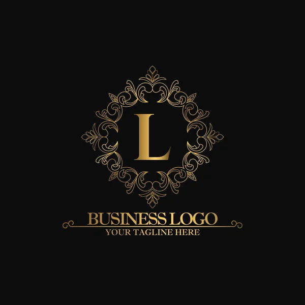 Logo Premium Luxury Mit Goldener Farbe Royal Brand Für Luxuriöses — Stockvektor