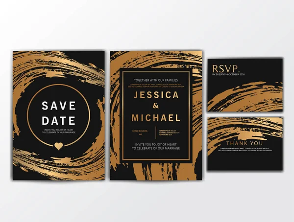 Düğün Davetiyesi Kartları. Lüks Konsept, Süs, Lüks Poster, Vektör Dekoratif ve Kalıp Tasarım Şablonlu Davetiyeler