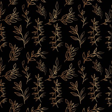 Arka planda Klasik Çiçekler. Lüks Çiçek Hattı Kusursuz Şablon. Duvar Kağıdı, Yazdırma Tasarımı ve Vektör Arkaplanı İçin Uygun.