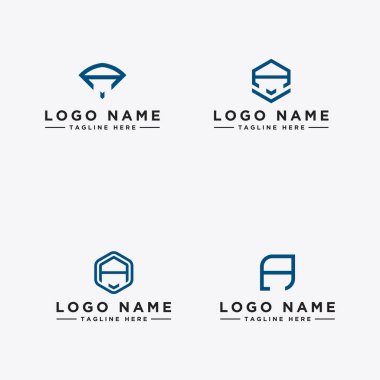 Logo Tasarım Seti, Baş Harf A - Vektör