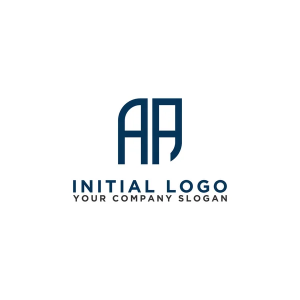 标志设计灵感的公司从最初的字母Aa标志图标 — 图库矢量图片