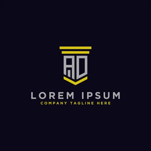 Logo Simgesinin Ilk Harflerinden Şirketler Için Logo Tasarımı Ilham Kaynağı — Stok Vektör