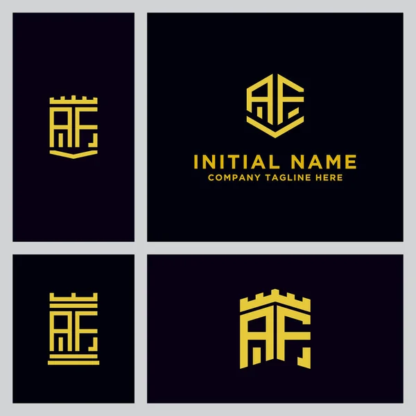 Conjunto Diseño Logotipo Inspirador Para Empresas Partir Las Letras Iniciales — Archivo Imágenes Vectoriales