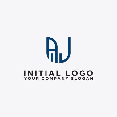 Harf AJ İlk simge / logo tasarımı Monogram ilham kaynağı. - vektör