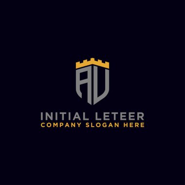 AV logo simgesinin ilk harflerinden ilham verici logo tasarımları. - Vektörler