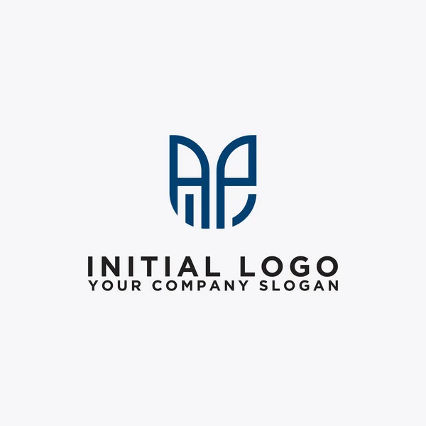 Inspiração Design Logotipo Para Empresas Partir Ícone Inicial Letras Logotipo — Vetor de Stock