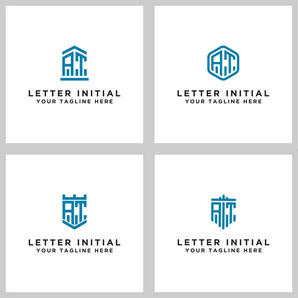 Ispirare Logo Design Set Aziende Dalle Lettere Iniziali Del Logo — Vettoriale Stock