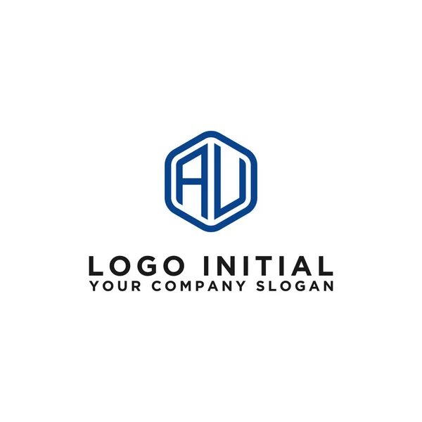 Diseño Inspirador Del Logotipo Empresa Partir Las Letras Iniciales Del — Archivo Imágenes Vectoriales