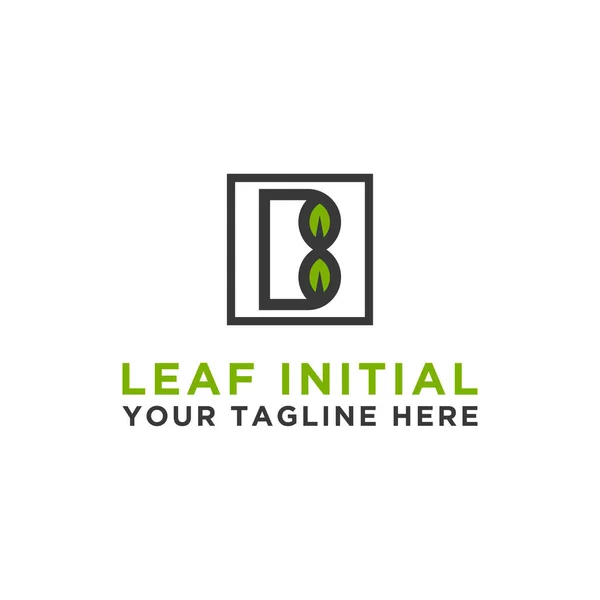 Leaf Logo Initial Letter Design Vektor — Stockvektor