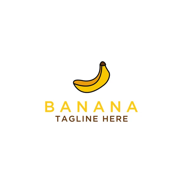 Banana Logo Template Health Food Design — Stock Vector