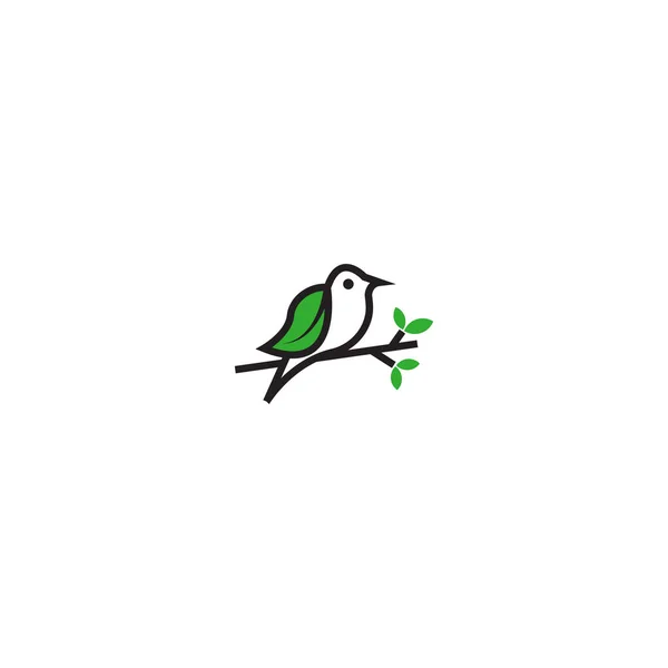 Логотип Дизайн Иконка Лист Птицы Векторный Шаблон Логотип Вектор — стоковый вектор