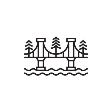 Köprü vektör tasarım şablonu. - Vektör